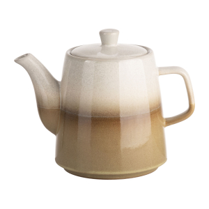 Retro Theepot 1L bruin grijs